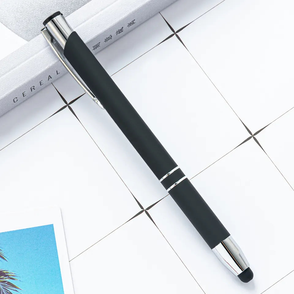 Black colour soft touch pen
