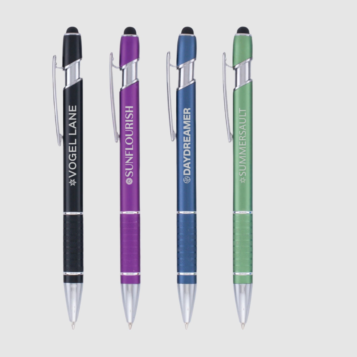 four colored pens