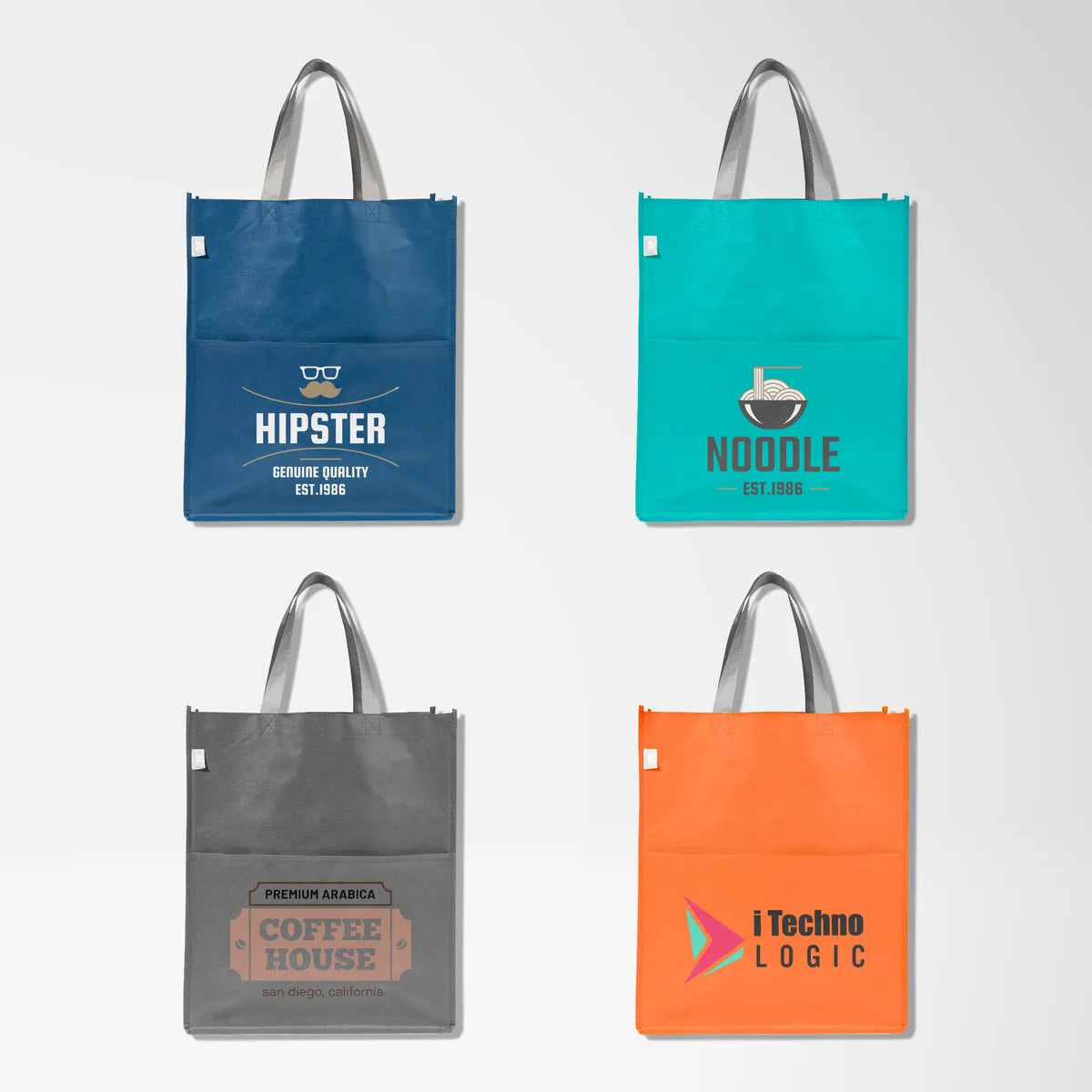 Full Color Recycled Plastic Rayna Tote with Pocket