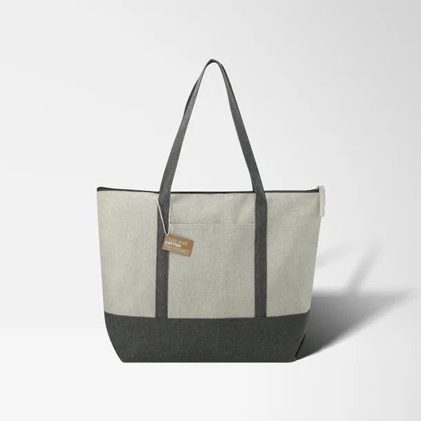 Full Color Repose 10 oz. Recycled Cotton Zippered Tote