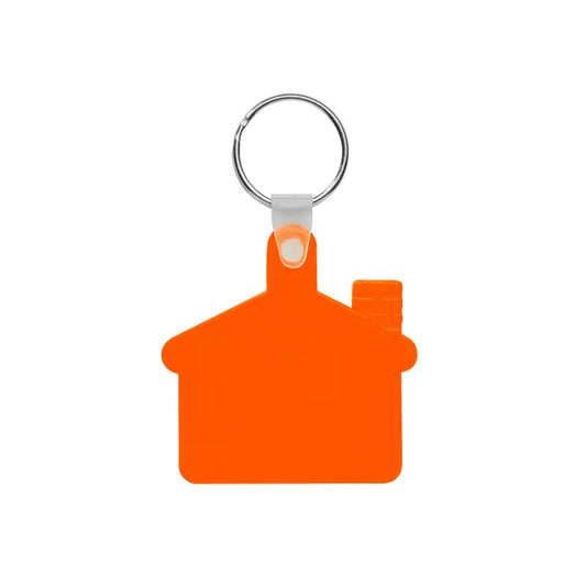 Soft Squeezable Key Tag - House