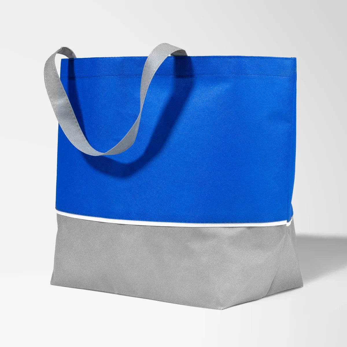 Full Color Budget Shopper Tote with Gray Trim