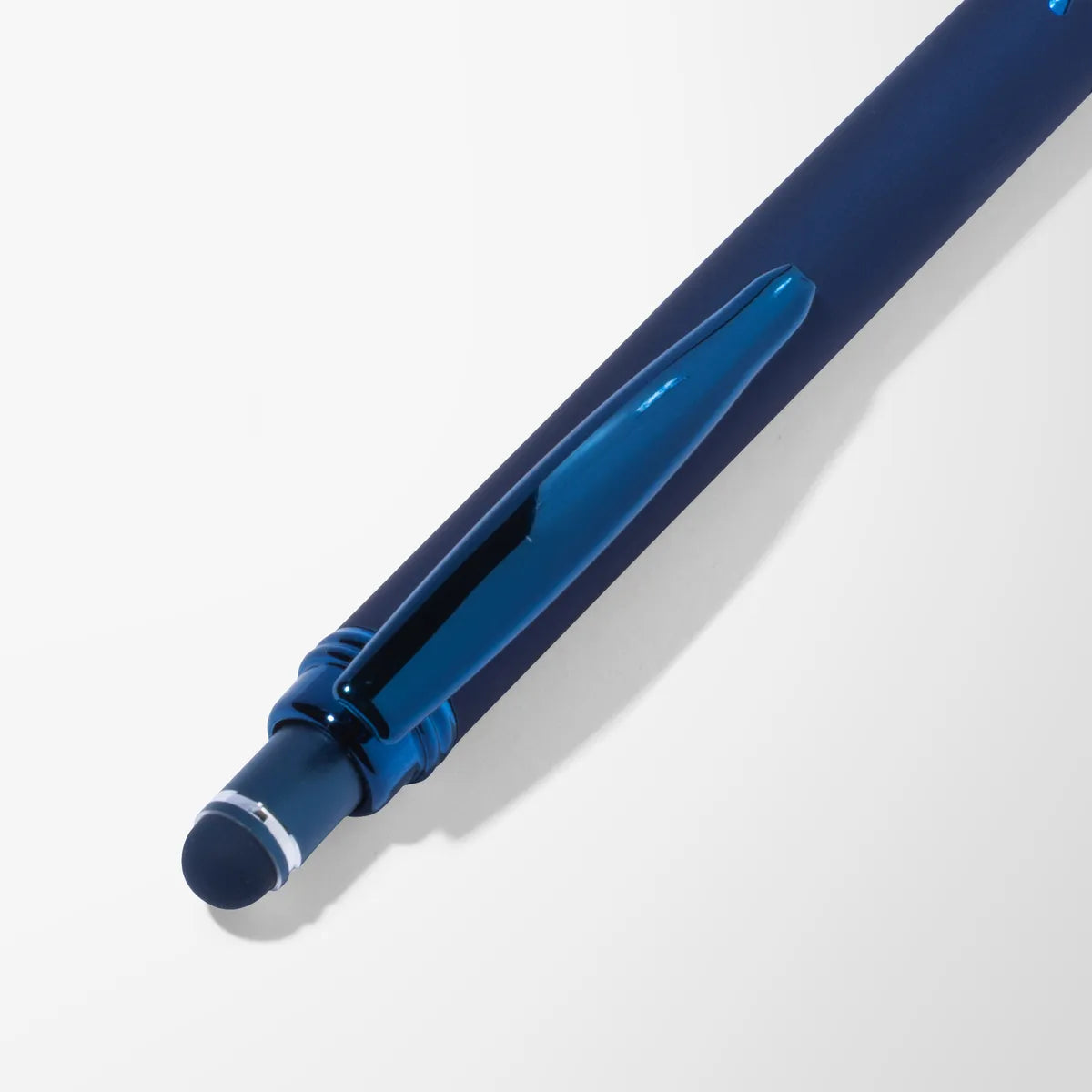 Engraved Monochrome Diamond Stylus Pen with Shiny Grip