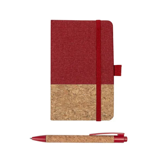3.5" x 5.5" Cork & Linen Beau Notebook Set