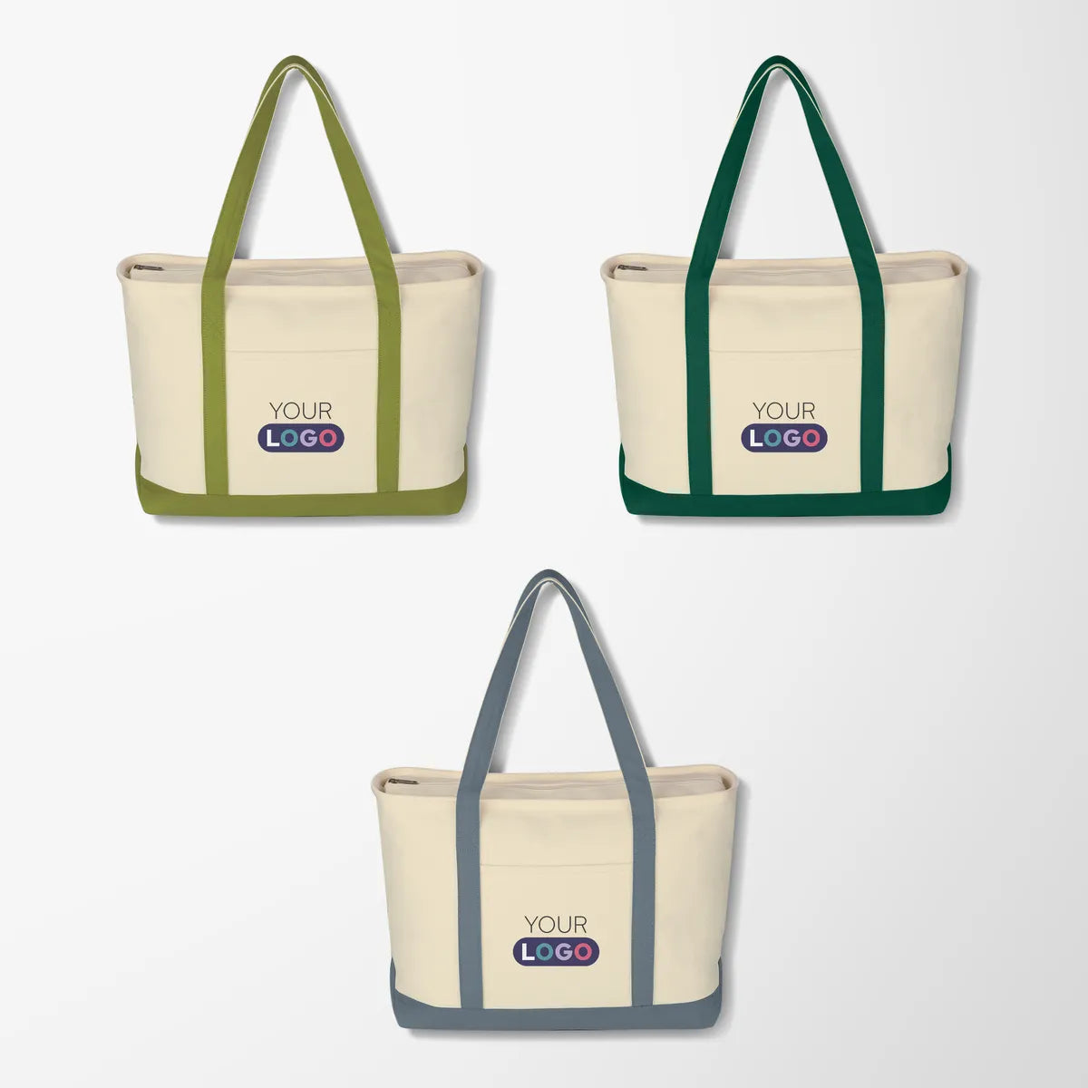 Full Color Large Lana 24 oz. Cotton Canvas Boat Tote