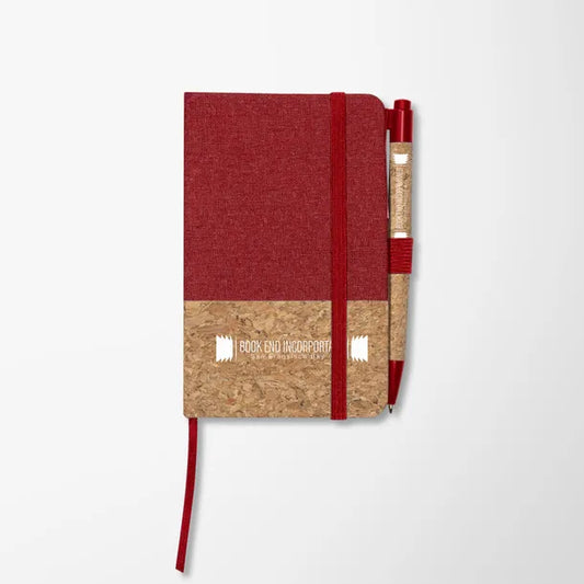 3.5" x 5.5" Cork & Linen Beau Notebook Set