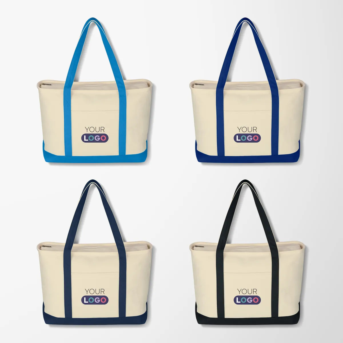 Full Color Large Lana 24 oz. Cotton Canvas Boat Tote