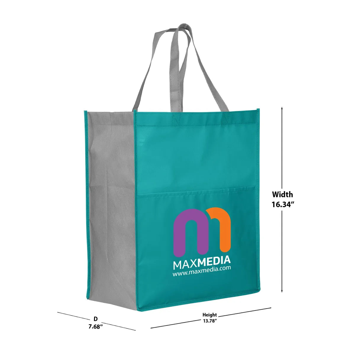 Full Color Recycled Plastic Rayna Tote with Pocket