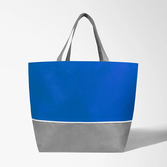 Full Color Budget Shopper Tote with Gray Trim