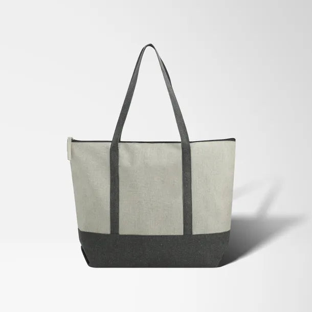 Full Color Repose 10 oz. Recycled Cotton Zippered Tote