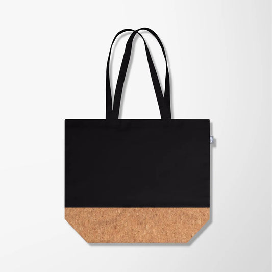 Gigi 9 oz. Recycled Cotton Tote Bag with Cork Trim