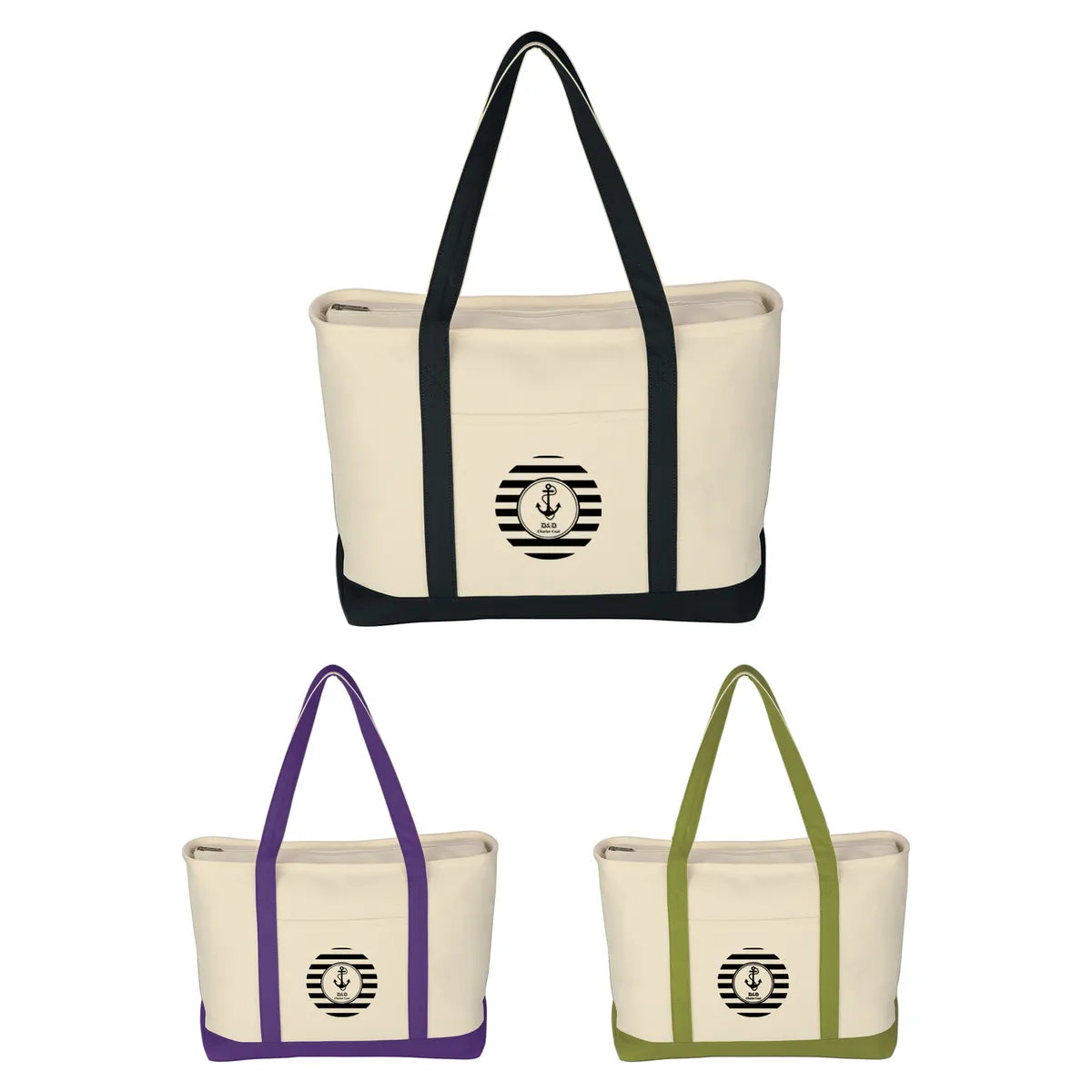 Large 24 oz. Cotton Canvas Boat Tote