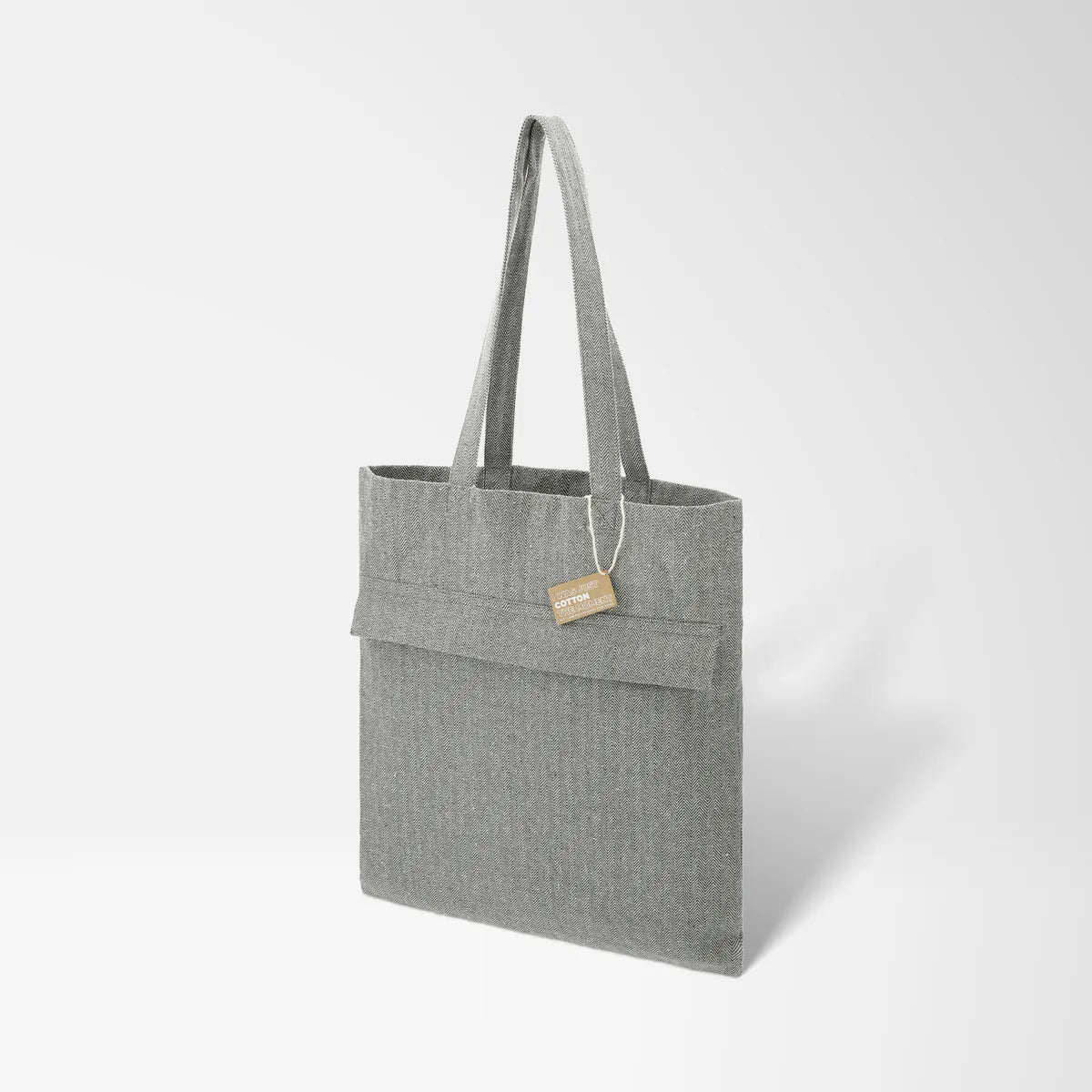 Recycled Cotton Tote with Zippered Pocket