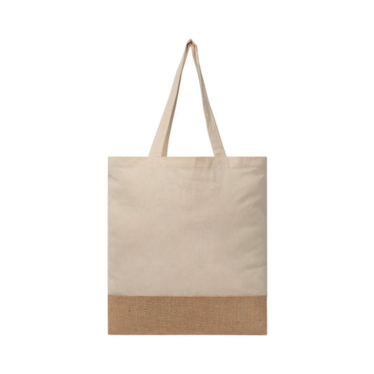 Veda 5 oz. Recycled Cotton & Jute Tote Bag