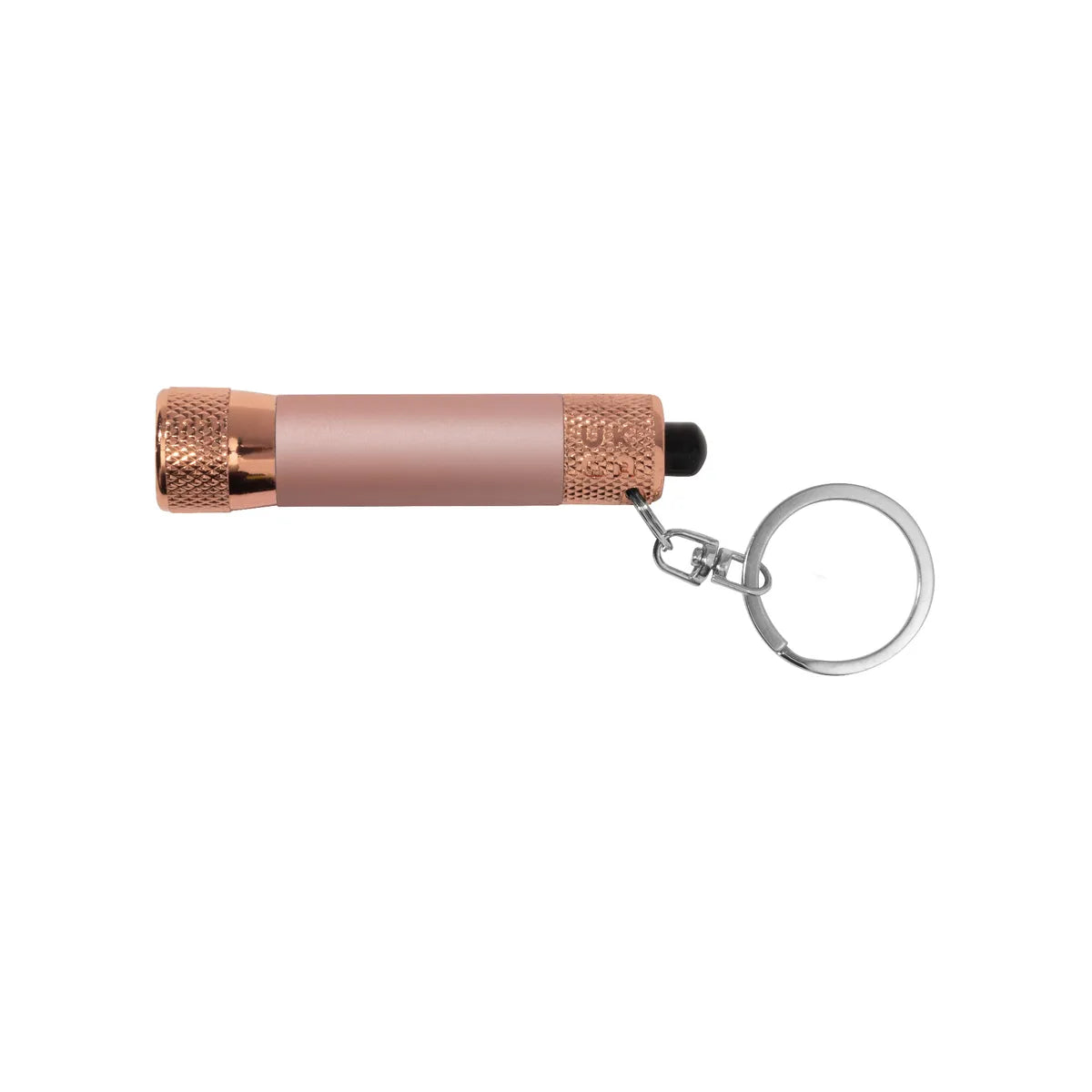 Mineral Soft Touch 3 LED Flashlight Keychain with Rose Gold Trim