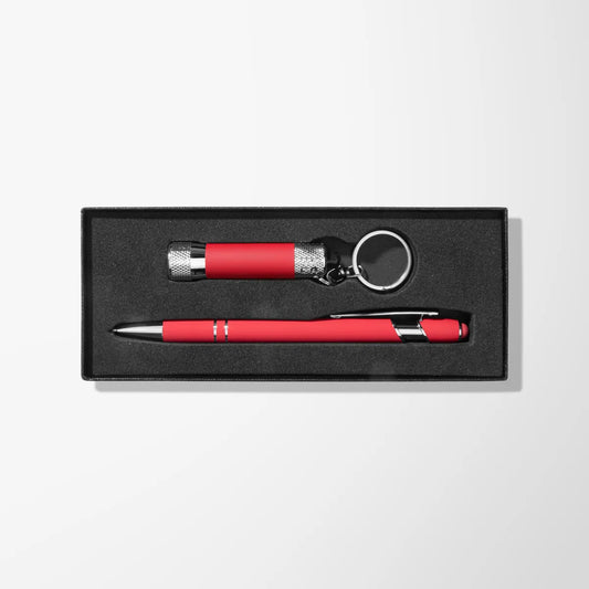 Full Color Alpha Pen & Flashlight Gift Set in Window Box