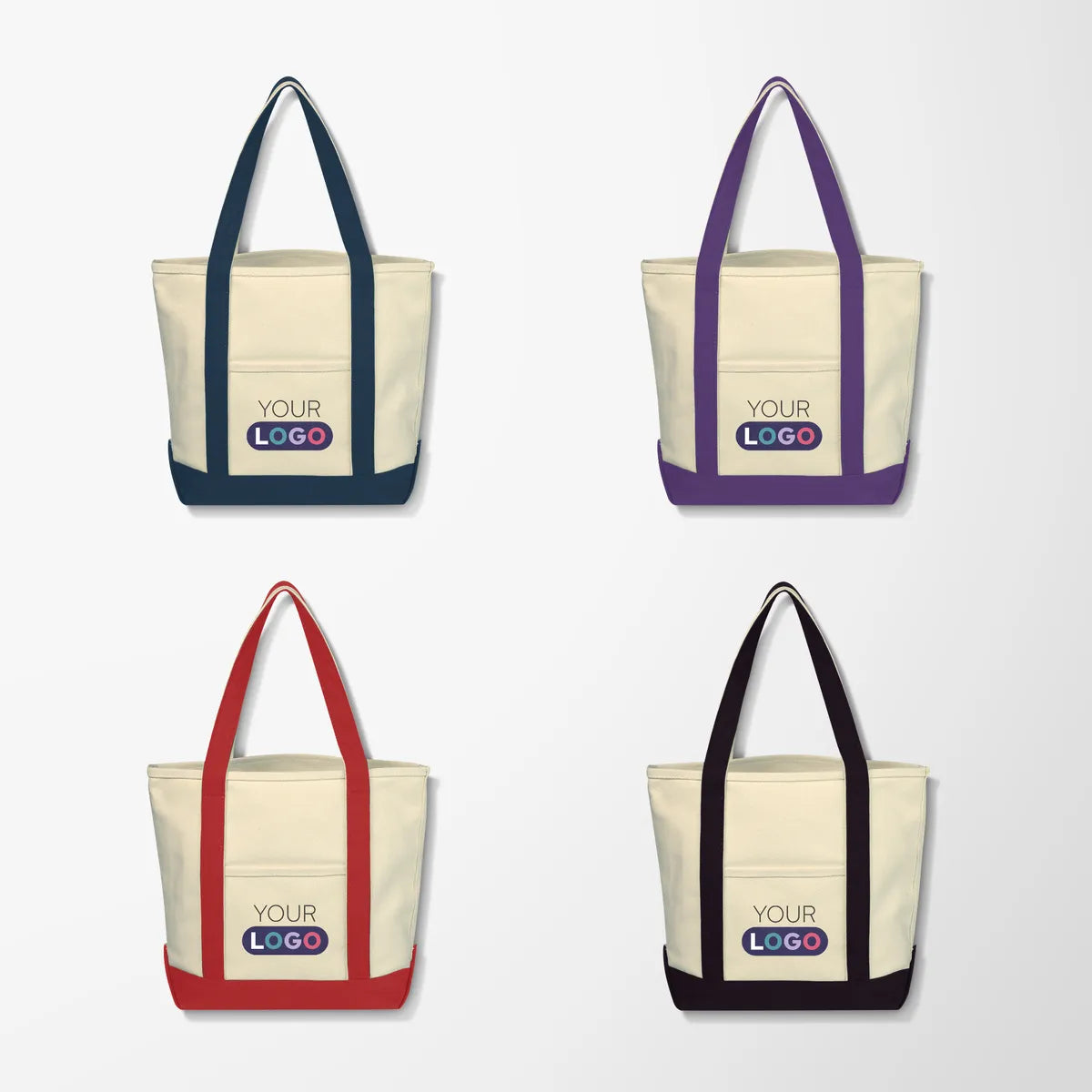 Full Color Small Mariana 24 oz. Cotton Canvas Boat Tote