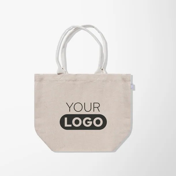 Herringbone Cotton & Jute Tote Bag