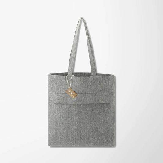 Recycled Cotton Tote with Zippered Pocket