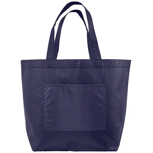 Wave-Patterned Budget Shopper Tote