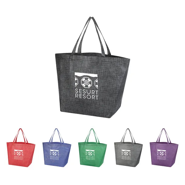 Large Crosshatch Non-Woven Tote Bag