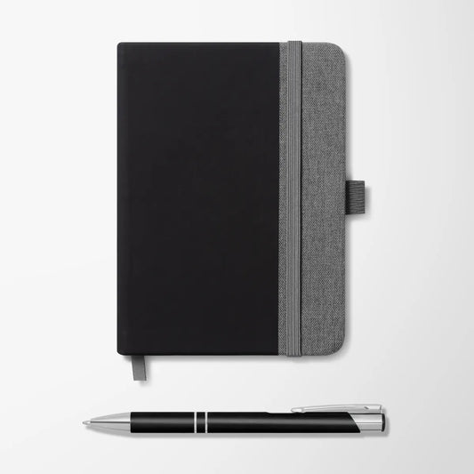 4"x 5.7" Recycled Linen Byron Notebook & Pen Set