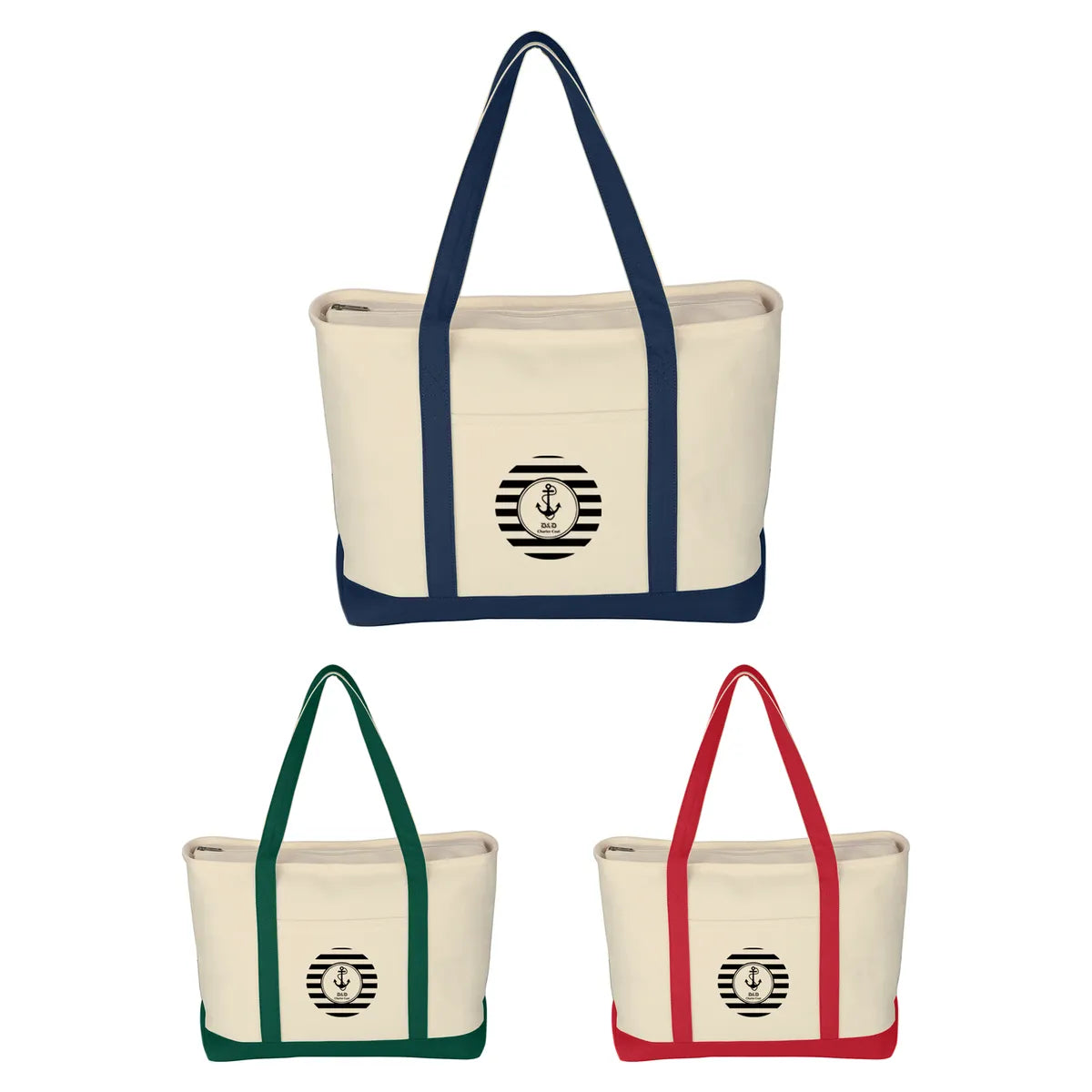 Large 24 oz. Cotton Canvas Boat Tote