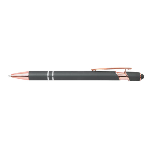 Mineral Alpha Soft Touch Pen with Rose Gold Trim