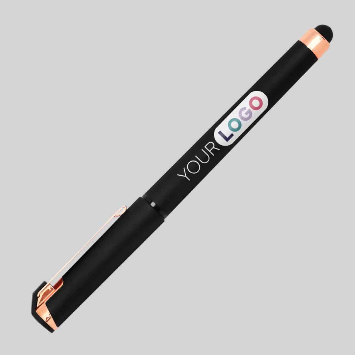 Full Colour Gel Pen with Rose Gold Trim