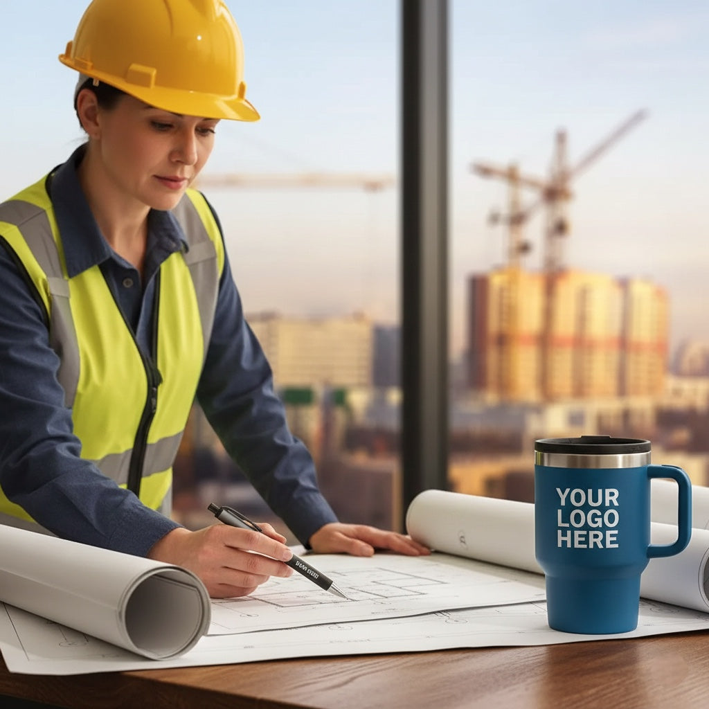 construction worker writing on a paper