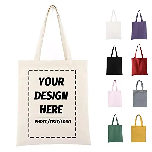Cotton shopping totes with custom logo