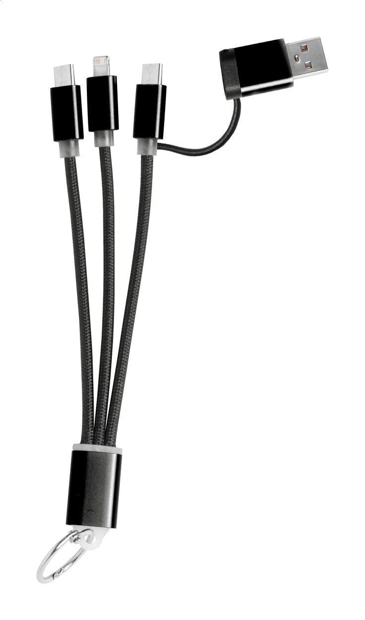 Rashort Portachiavi con cavo di ricarica USB
