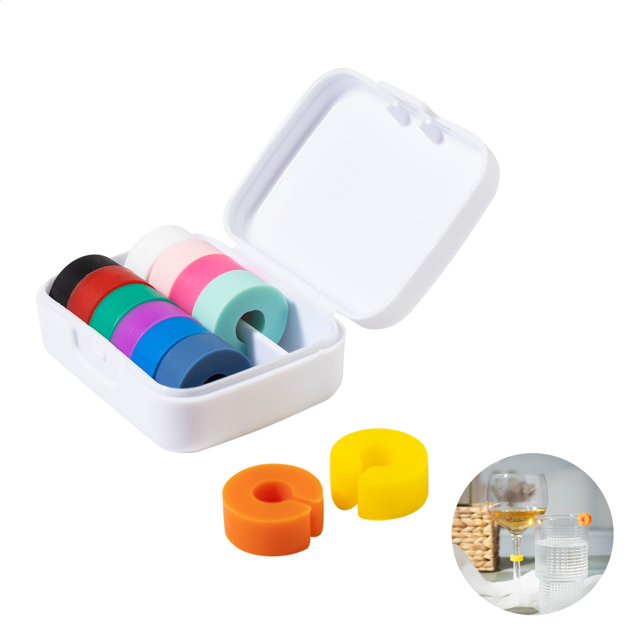 Cupperty Set di identificatori di vetro
