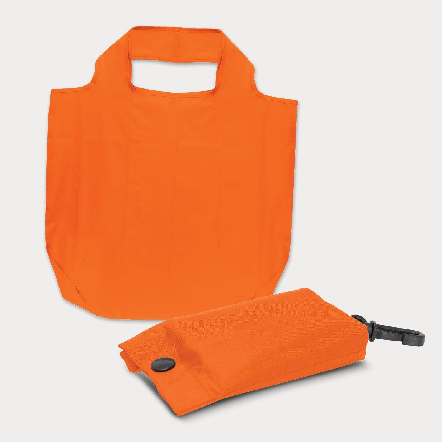 Orange foldable tote bag