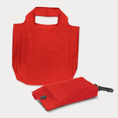 Red foldable tote bag