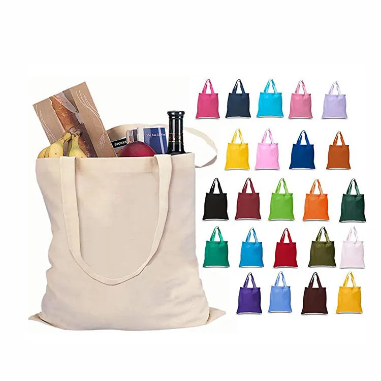 Shopping tote bags with multiple colors