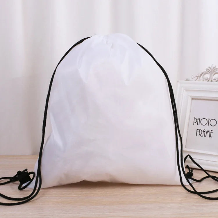 Custom Logo Polyester Drawstring Backpack