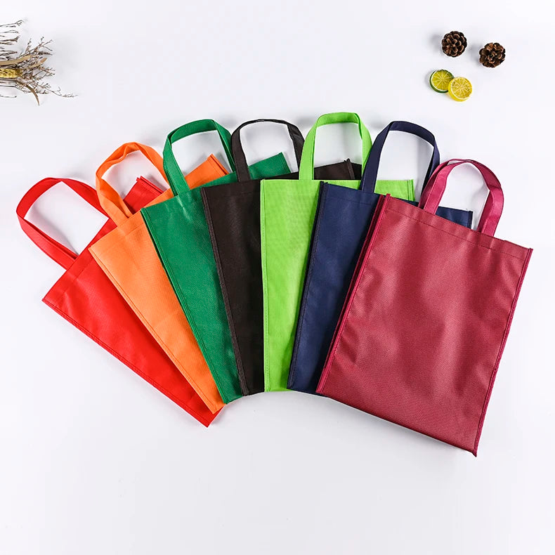 Custom Printed Logo Reusable Fabric Grocery Shopping Tote Bags