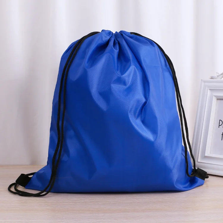 Custom Logo Polyester Drawstring Backpack