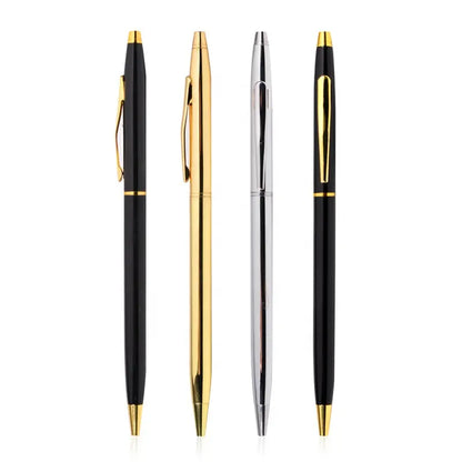 Gold slim metal ballpoint pen