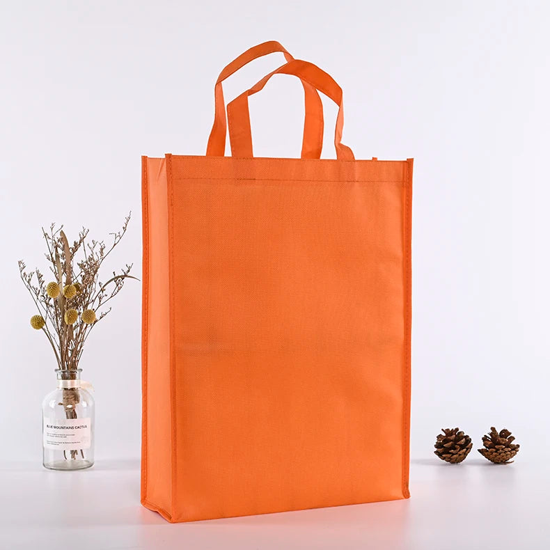 Custom Printed Logo Reusable Fabric Grocery Shopping Tote Bags