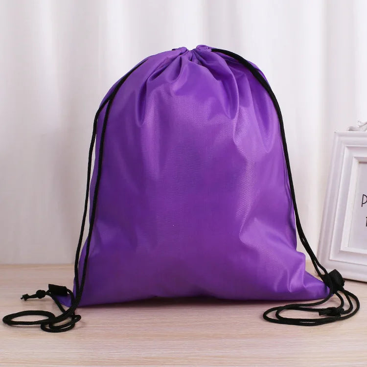 Custom Logo Polyester Drawstring Backpack