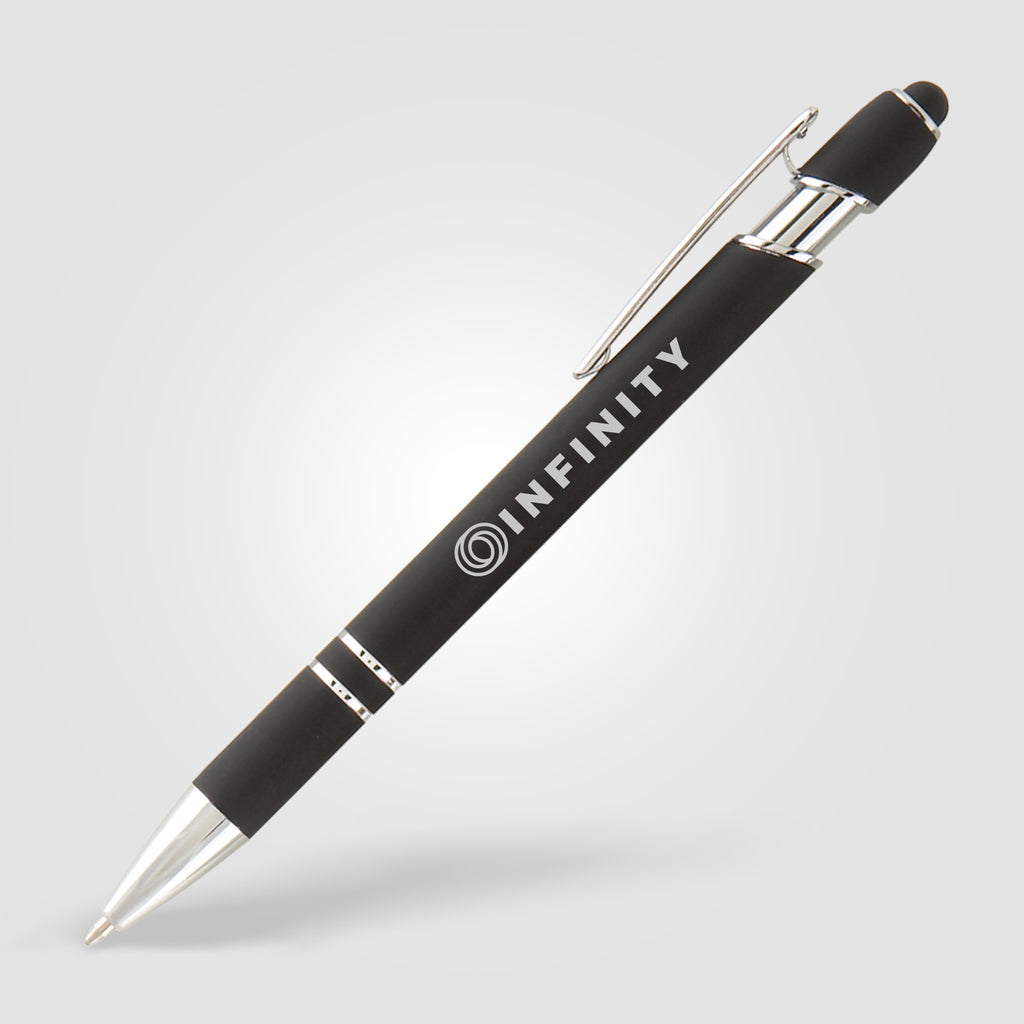Penna Alfa Soft Touch incisa con stilo