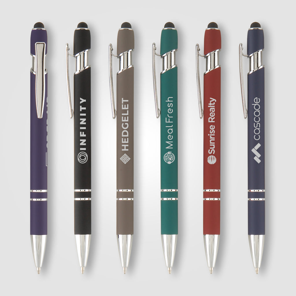 Penna Alfa Soft Touch incisa con stilo