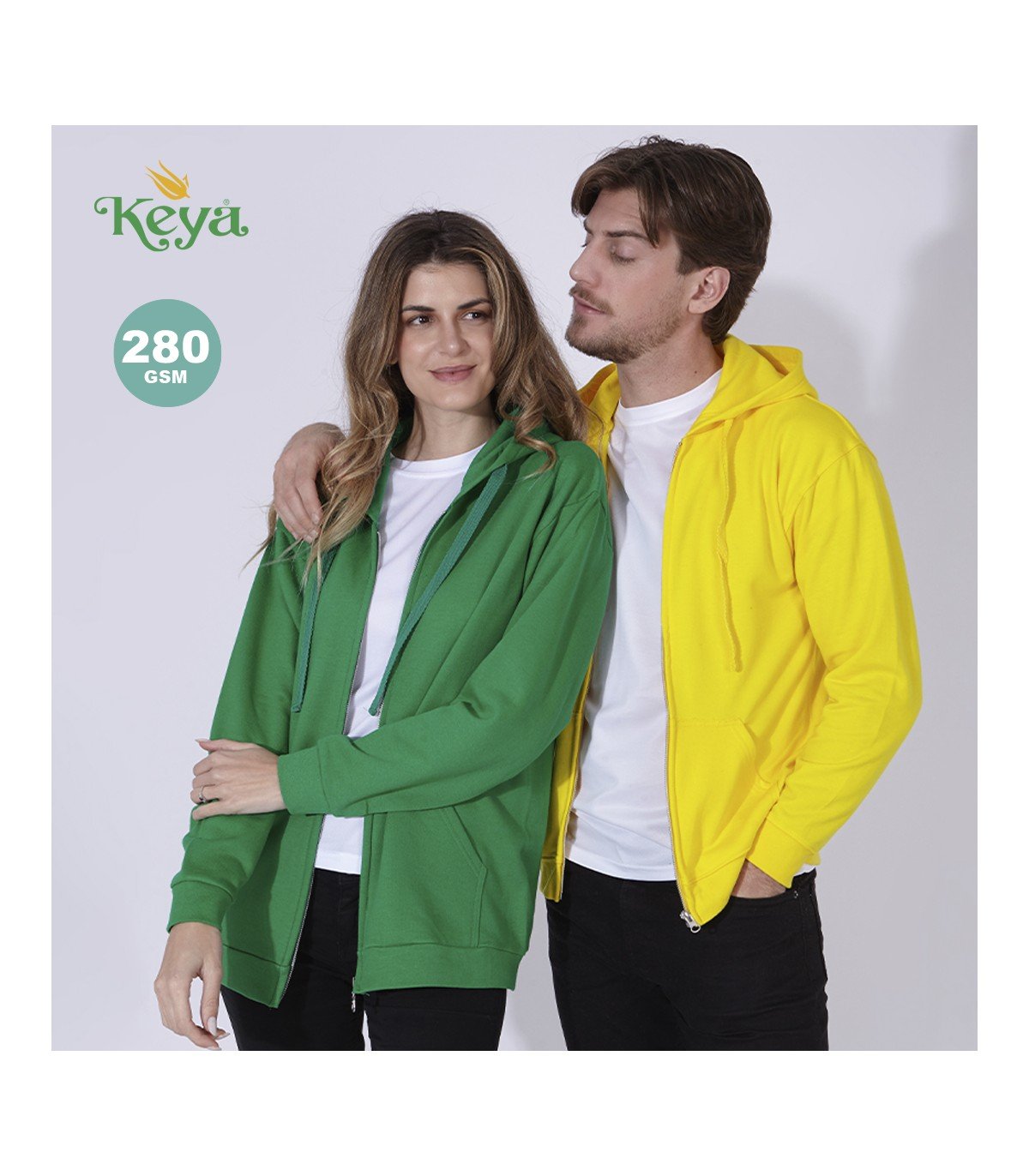 Adult Hooded + Zipper Sweatshirt "keya" SWZ280