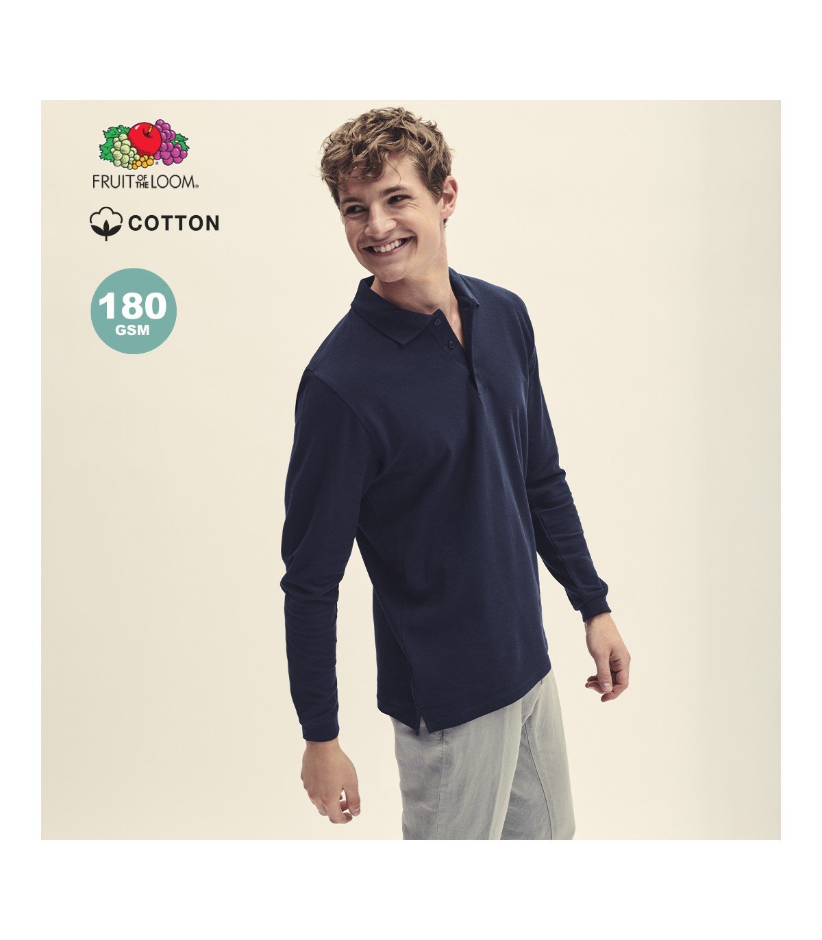 Adult Polo Shirt Premium Long Sleeve