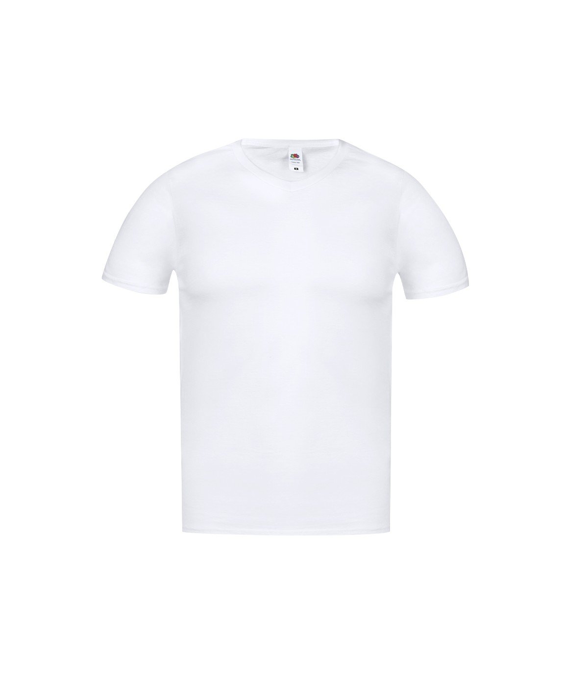 Adult White T-Shirt Iconic V-Neck