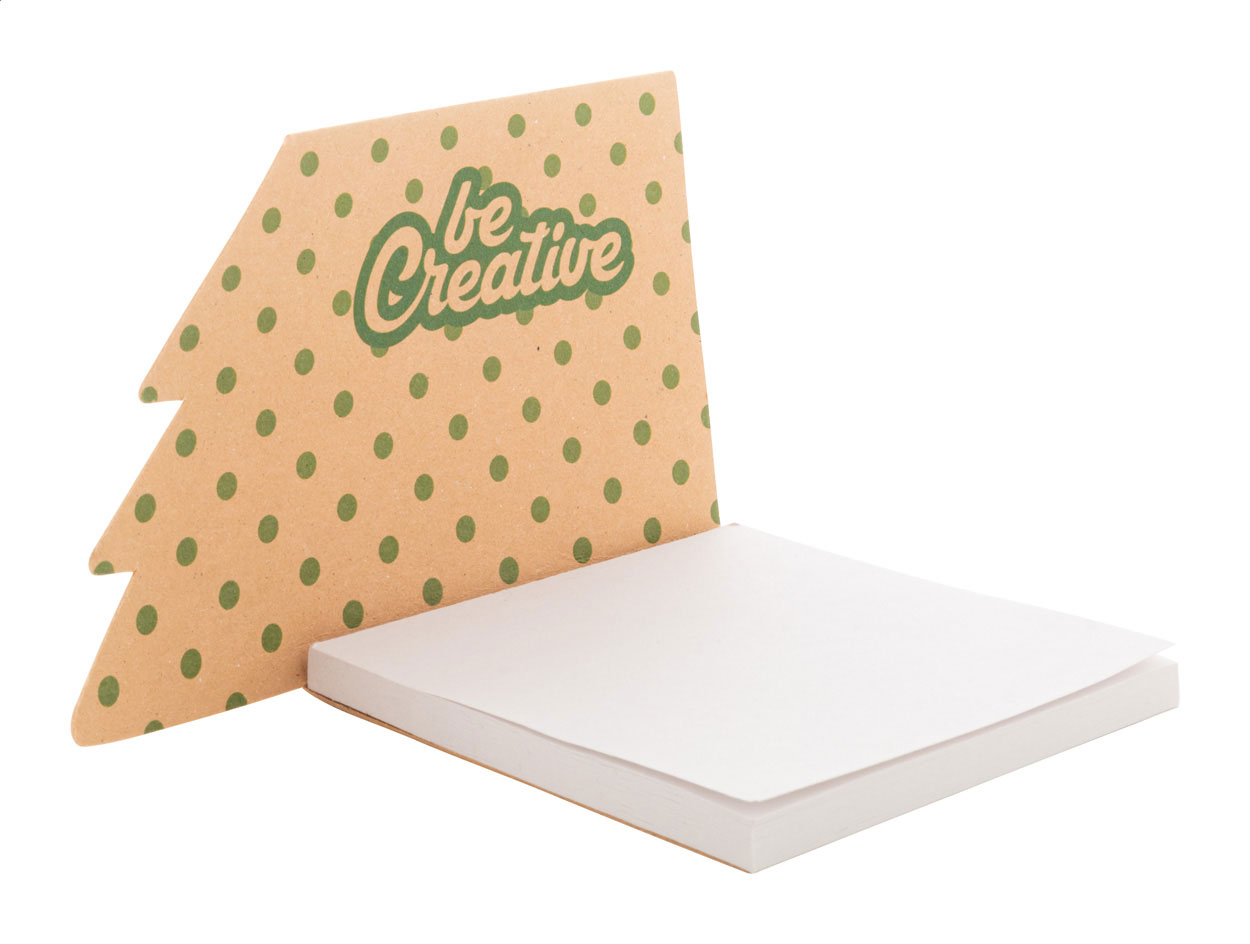 CreaStick Xmas Eco Blocchetto appunti personalizzabile, albero di Natale