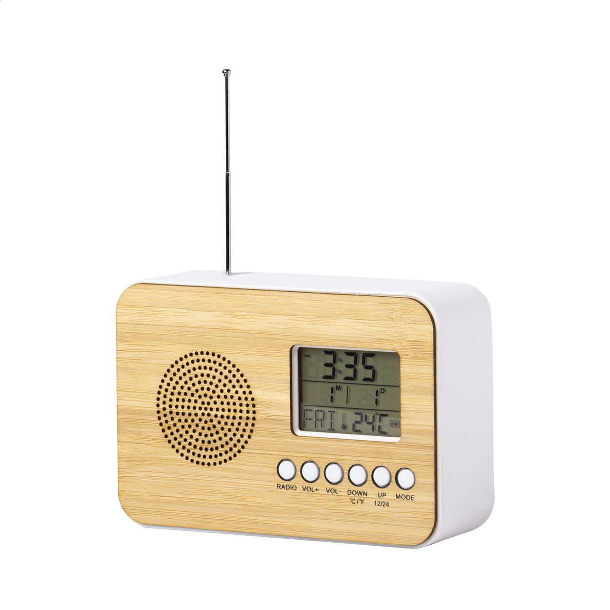 Bordio orologio e radio da tavolo