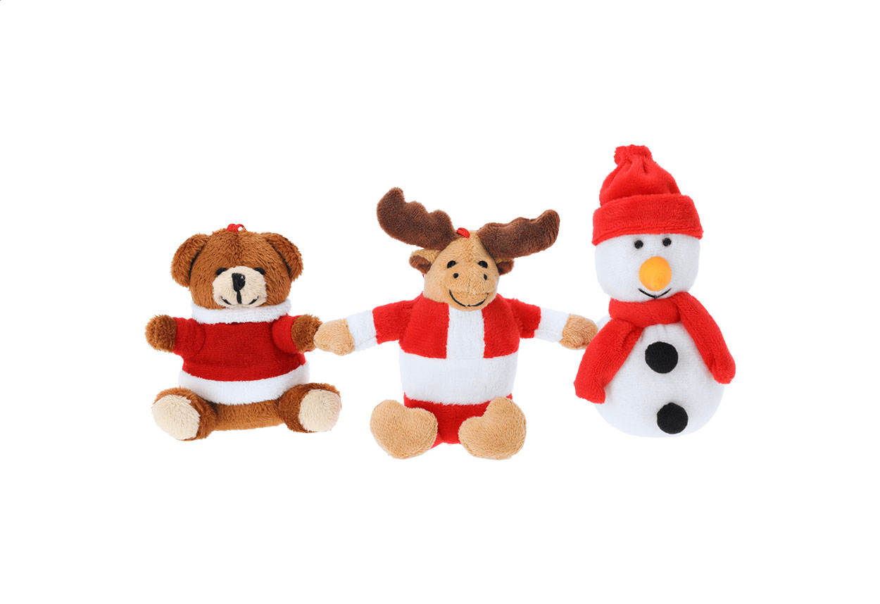 Velin Portachiavi natalizio di peluche, pupazzo di neve